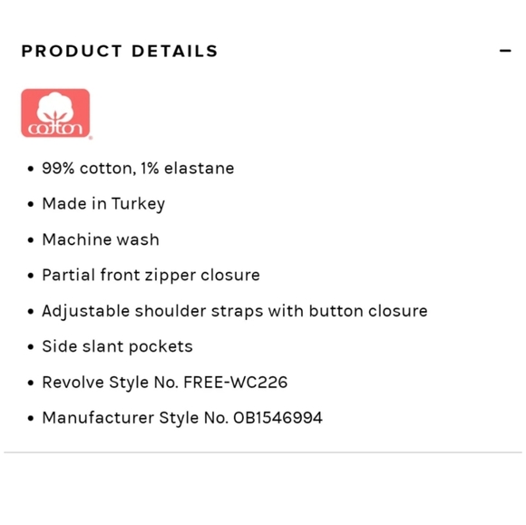 We The Free Camilla Overalls Boot Cut Slim Fit Denim in Rolling River Size XS - Picture 3 of 8